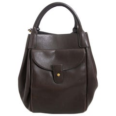 Delvaux Corail GM Brown Leather Bag