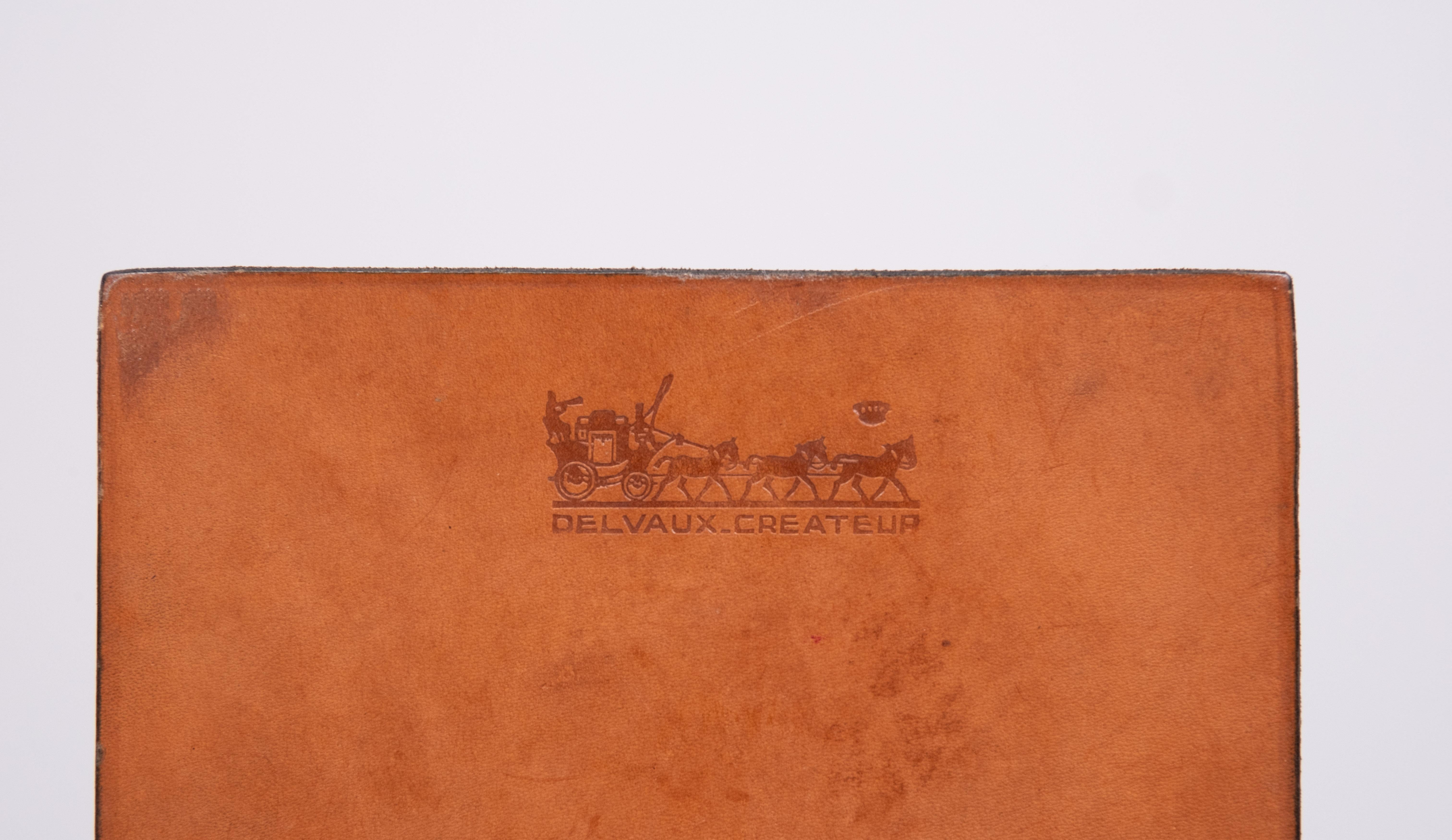 Delvaux Créateur  Black Leather Desk Set 1970s Belgium  For Sale 5