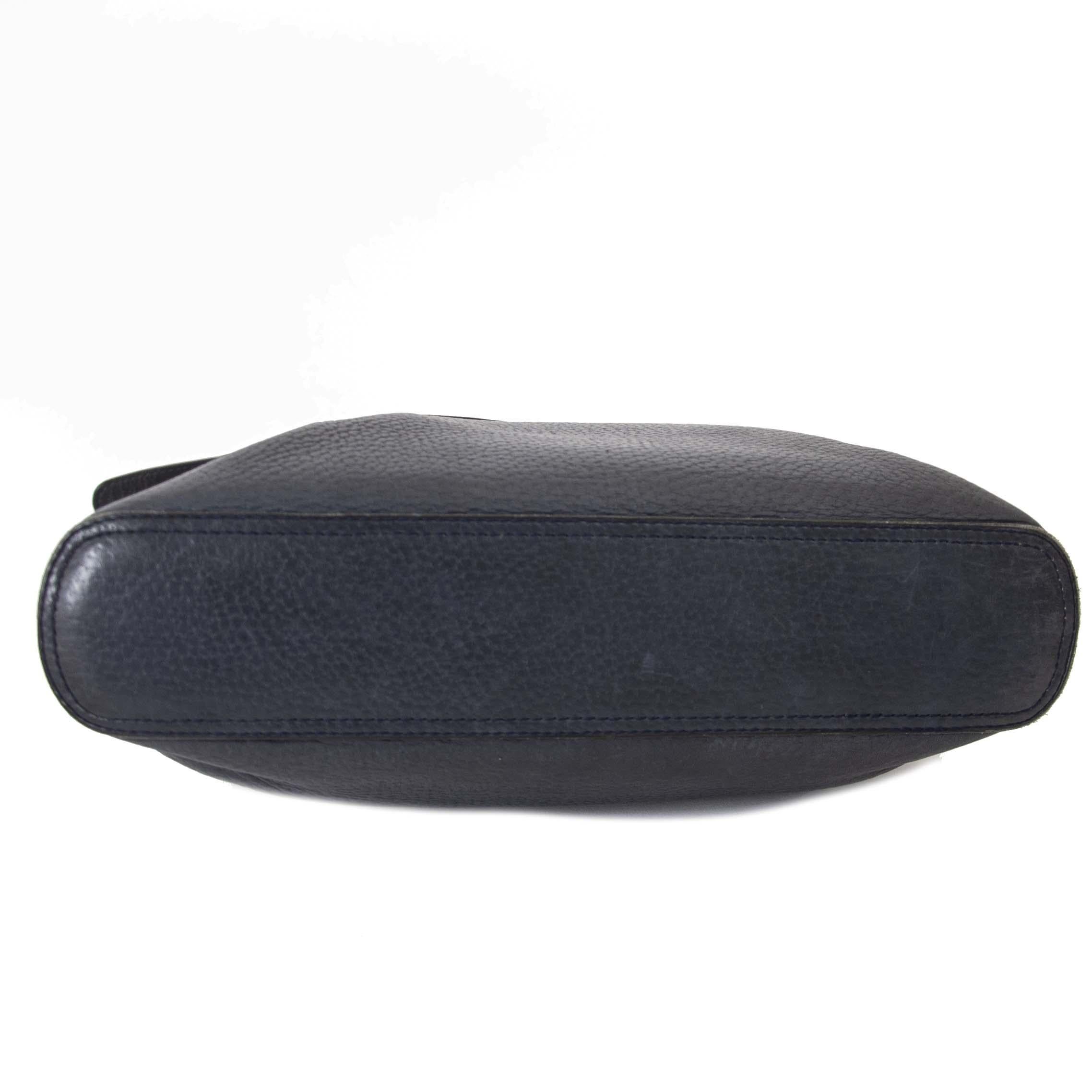 Delvaux Dark Blue 'D' Shoulder Bag 1