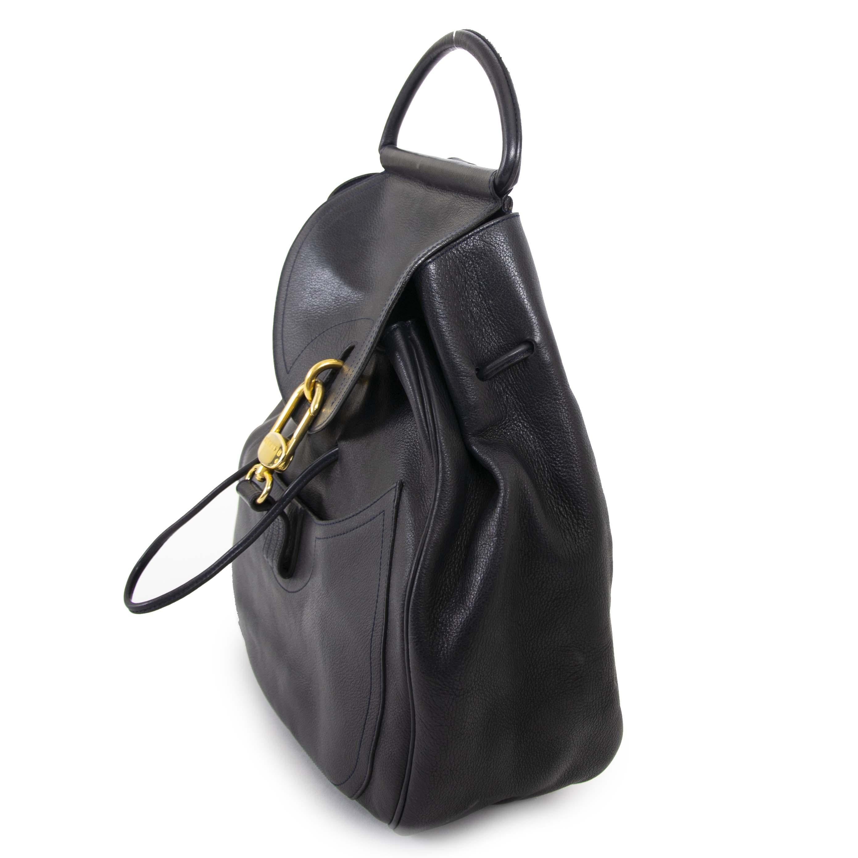  Delvaux grand sac à dos Lucifer bleu foncé Pour femmes 