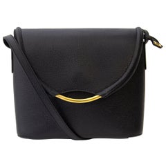 Delvaux Dark Blue Leather Crossbody Bag