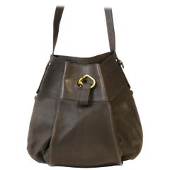 Delvaux Dark Blue Leather Faust Bag