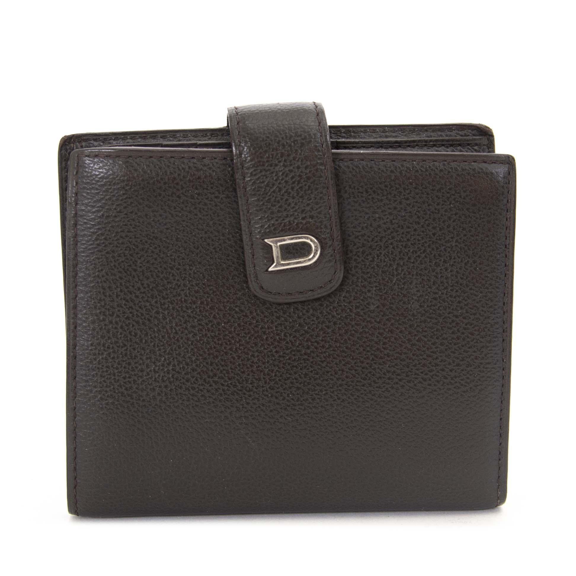 Black Delvaux Dark Brown Wallet