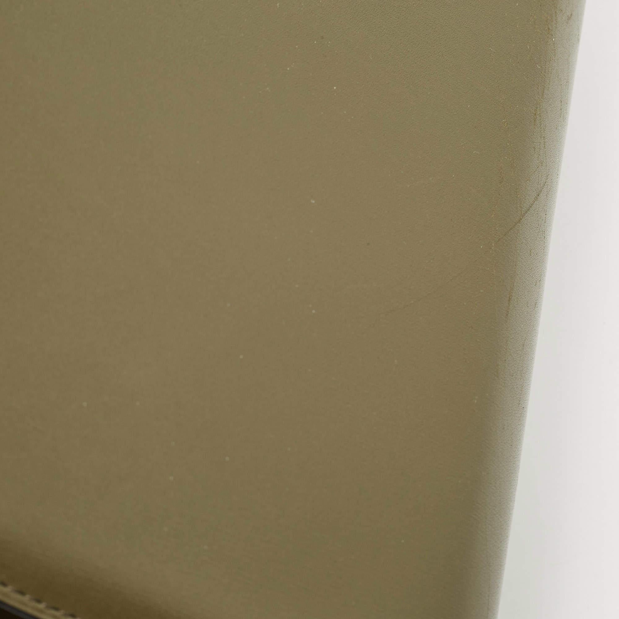Delvaux Fatigue Green Leather Brillant MM Top Handle Bag 1