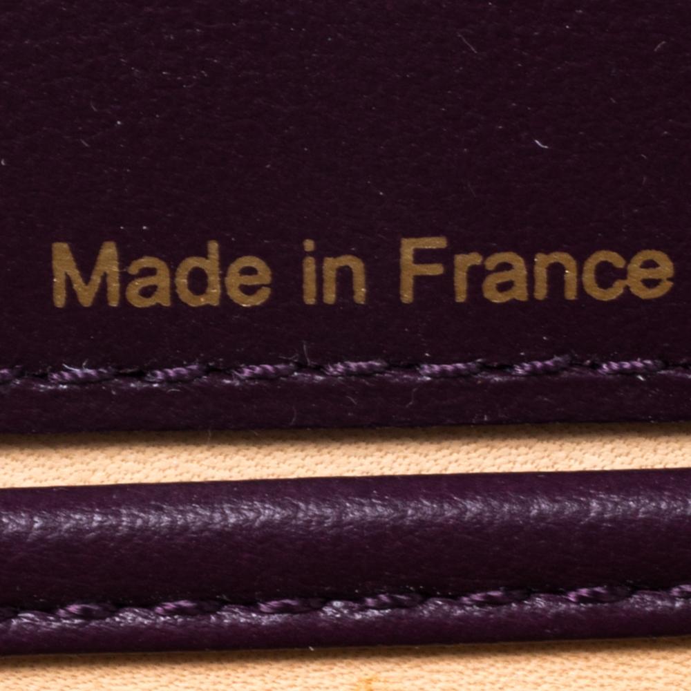 Delvaux Gold/Purple Leather Iron Shield Mini Madame Crossbody Bag 1