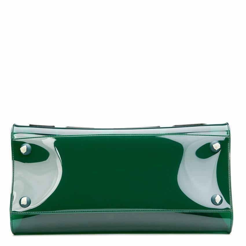 Delvaux Green Vinyl 1829 Bag In Good Condition In London, GB