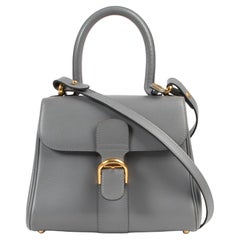 Delvaux Grau Brillant Mini + Riemen