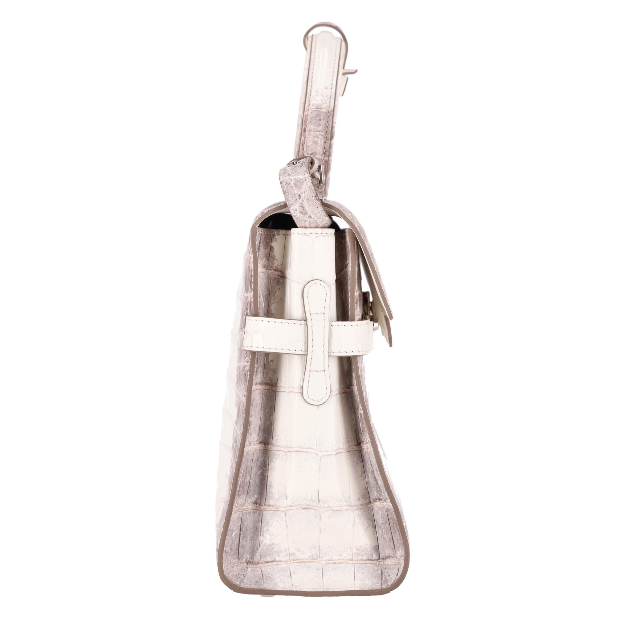 Delvaux Himalayan Crocodile Skin MM Tempete Bag For Sale 1