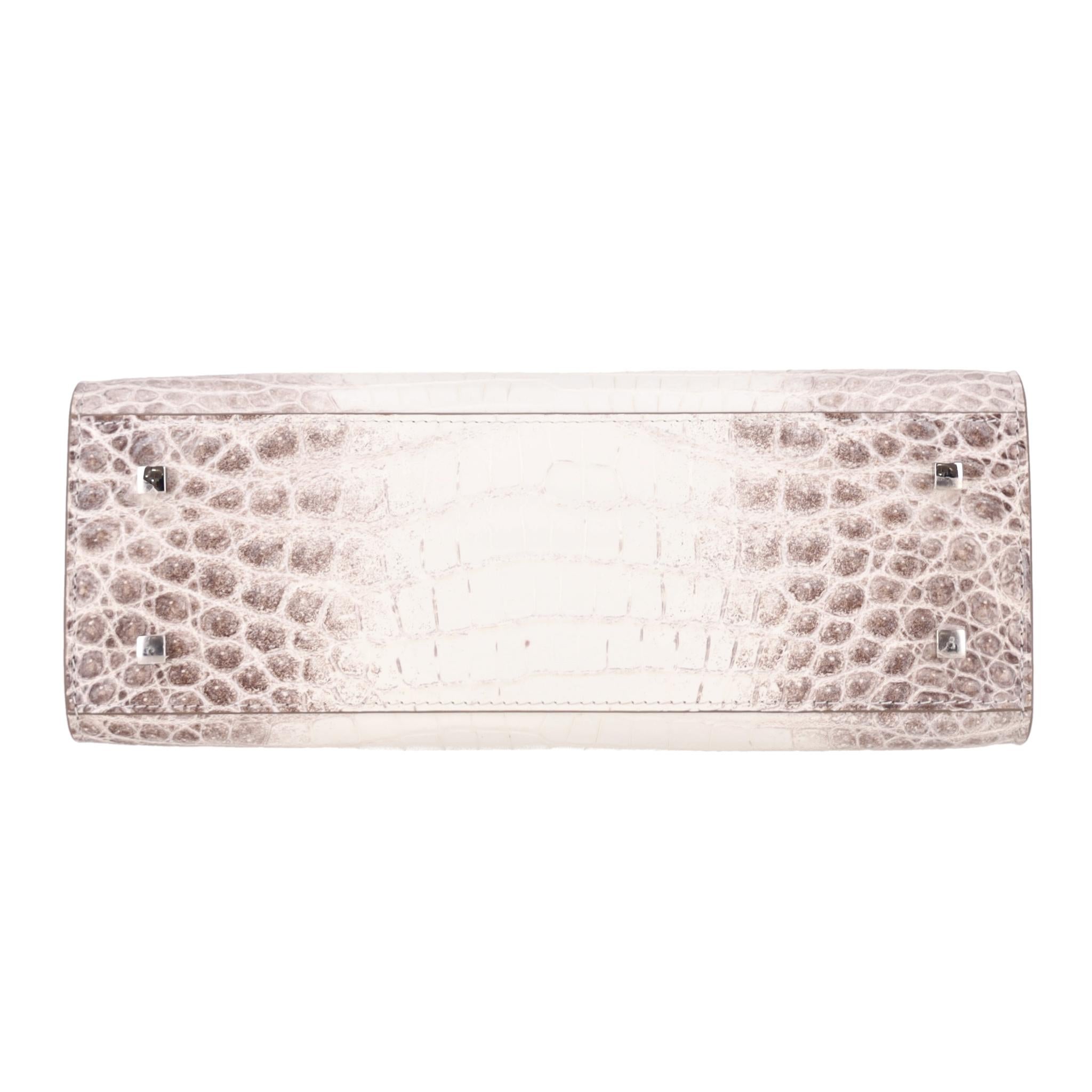 Delvaux Himalayan Crocodile Skin MM Tempete Bag For Sale 2