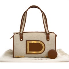 Delvaux Le Astrid MM Toile Charleston Fauve