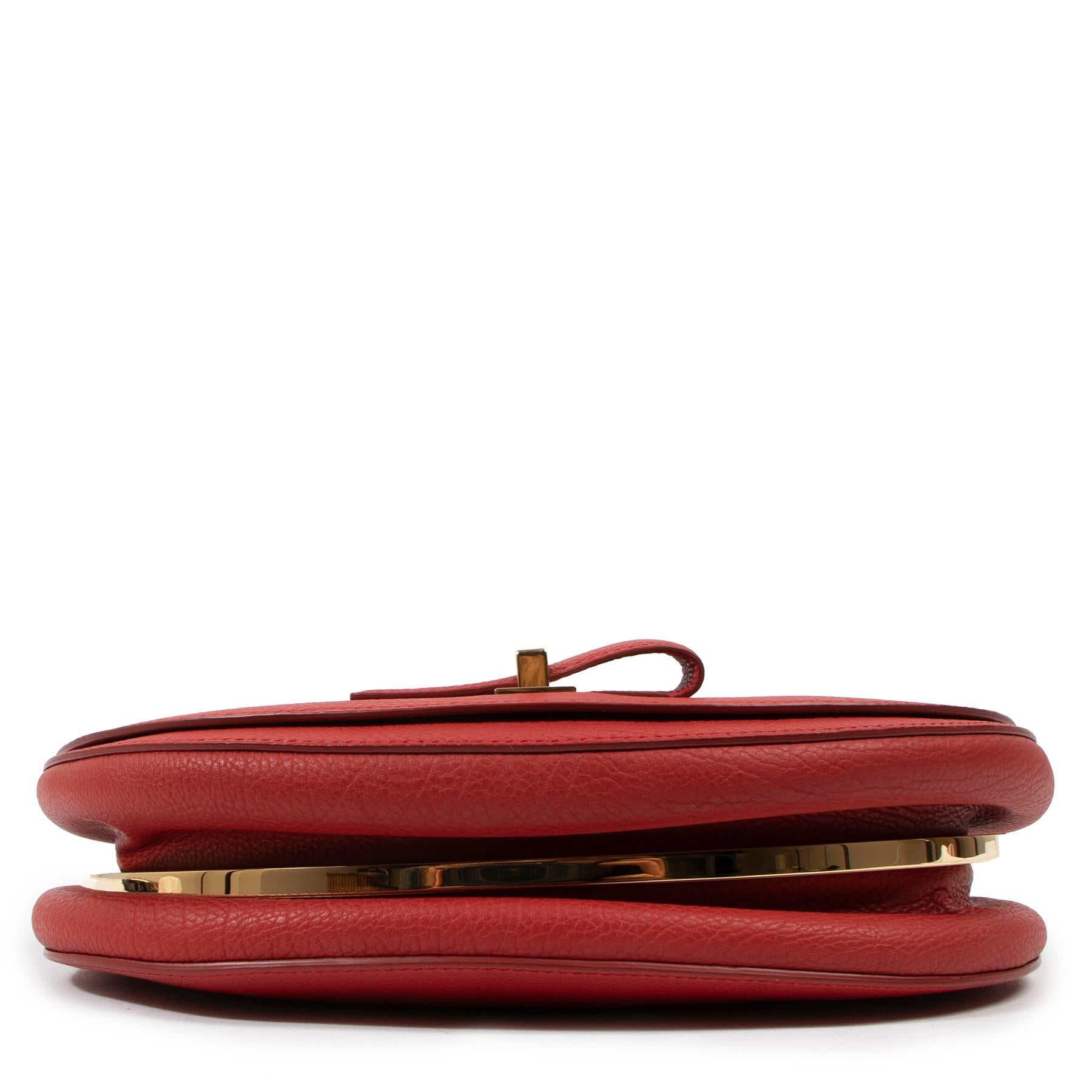 Delvaux Le Mutin MM Shine Scarlet Red Crispy Calf 1