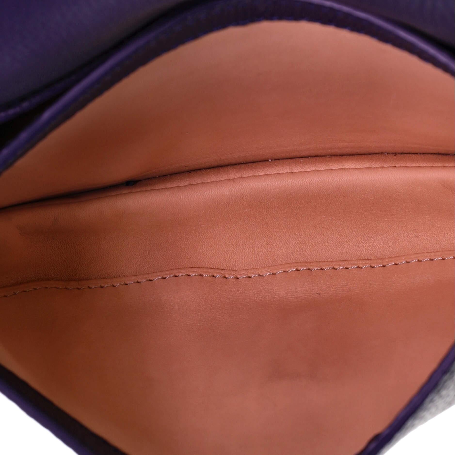 Delvaux Le Mutin Saddle Bag Leather Mini In Good Condition In NY, NY