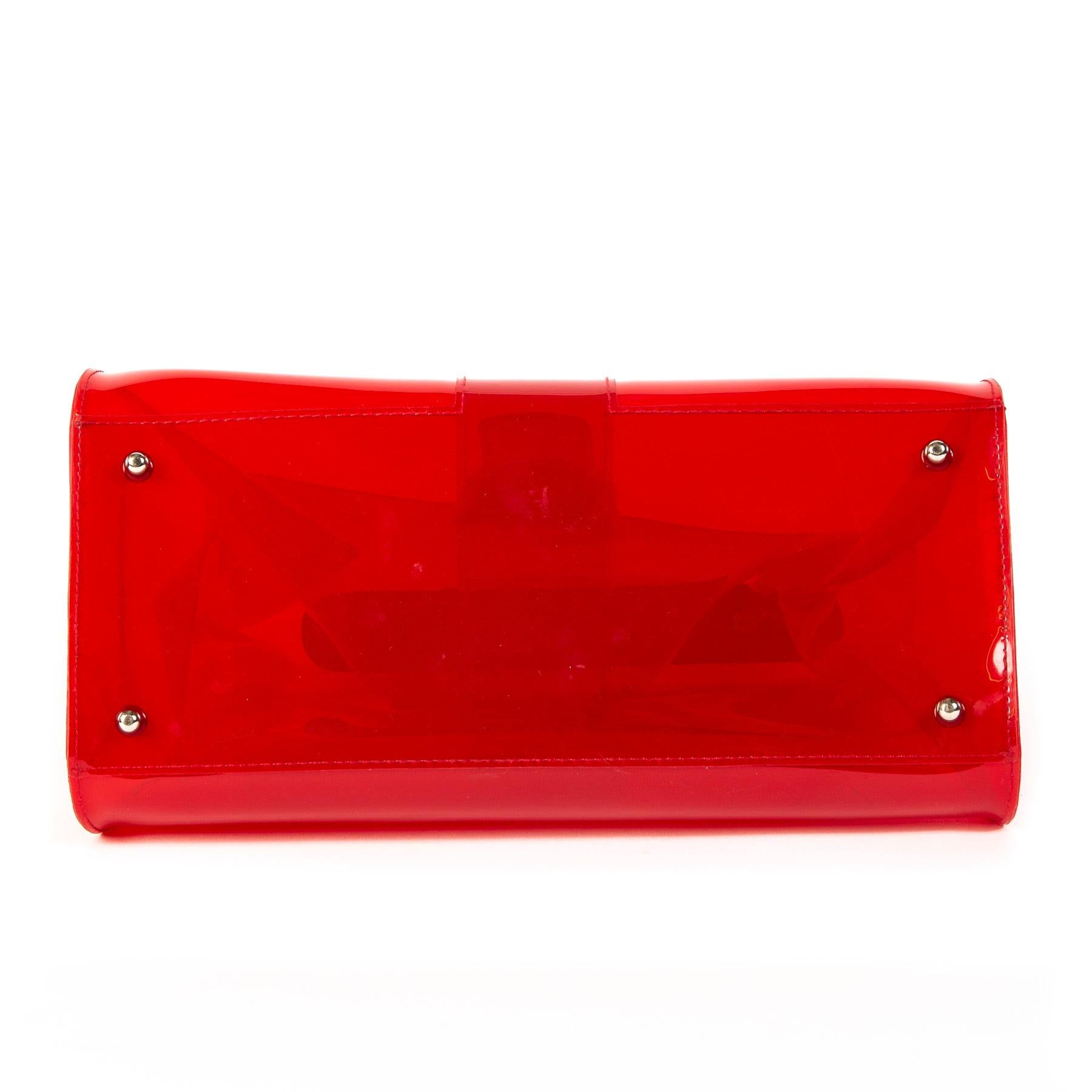 Red Delvaux Limited Edition Le Chaperon Rouge Brillant Vinyl