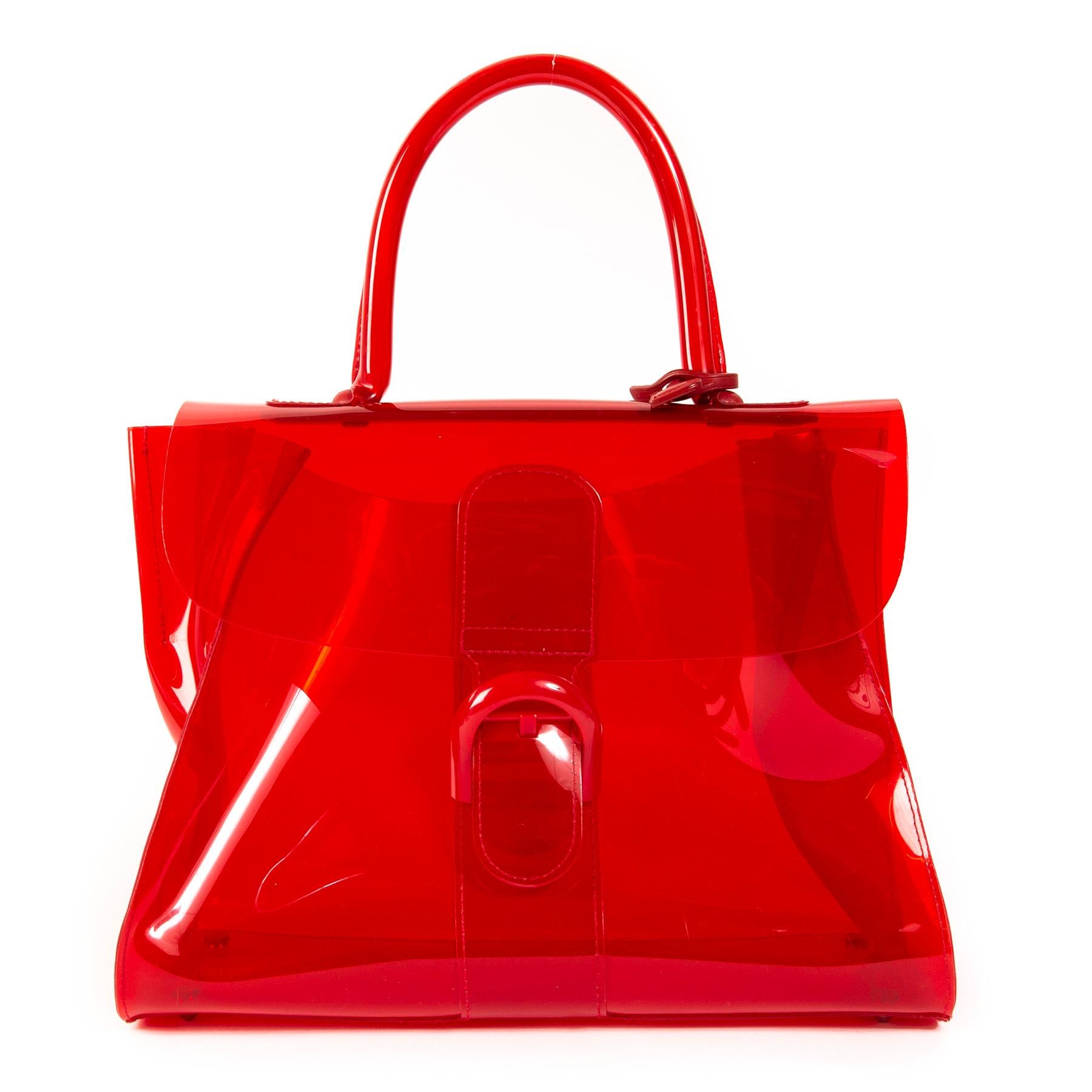 Delvaux Limited Edition Le Chaperon Rouge Brillant Vinyl In Good Condition In Antwerp, BE