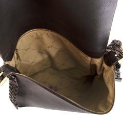 Delvaux Louise Baudrier Brown Leather Shoulder Bag
