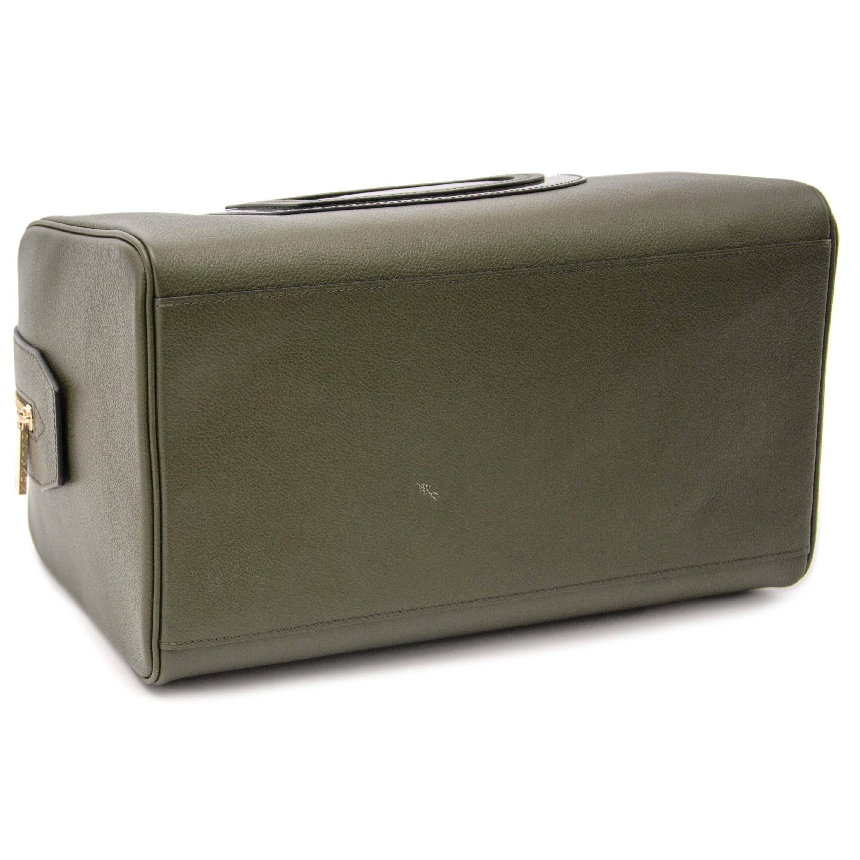  Sac à main Delvaux Louise Boston Allure Vert Olive Unisexe 