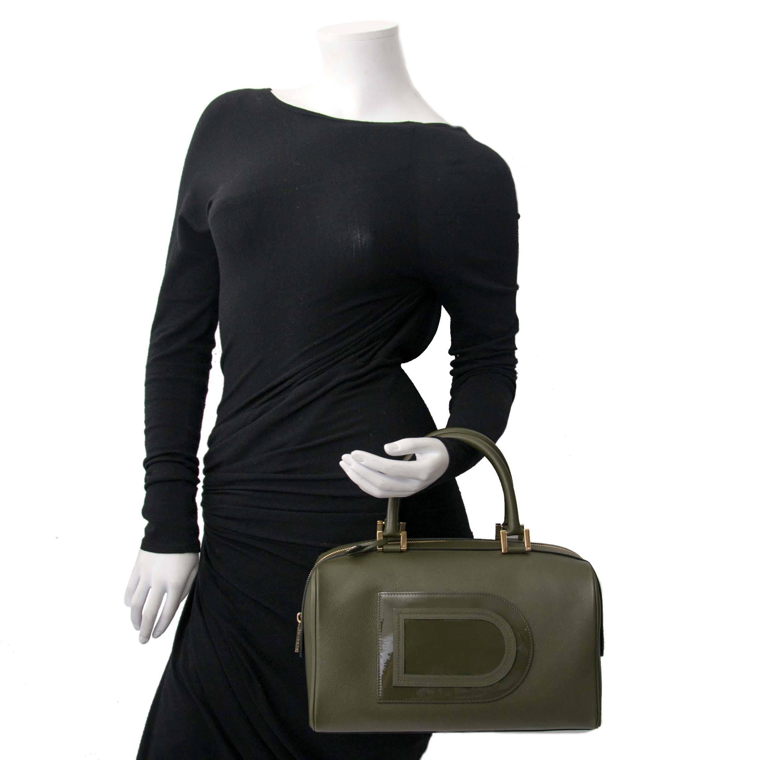 Women's or Men's Delvaux Louise Boston Allure Olive Green handbag