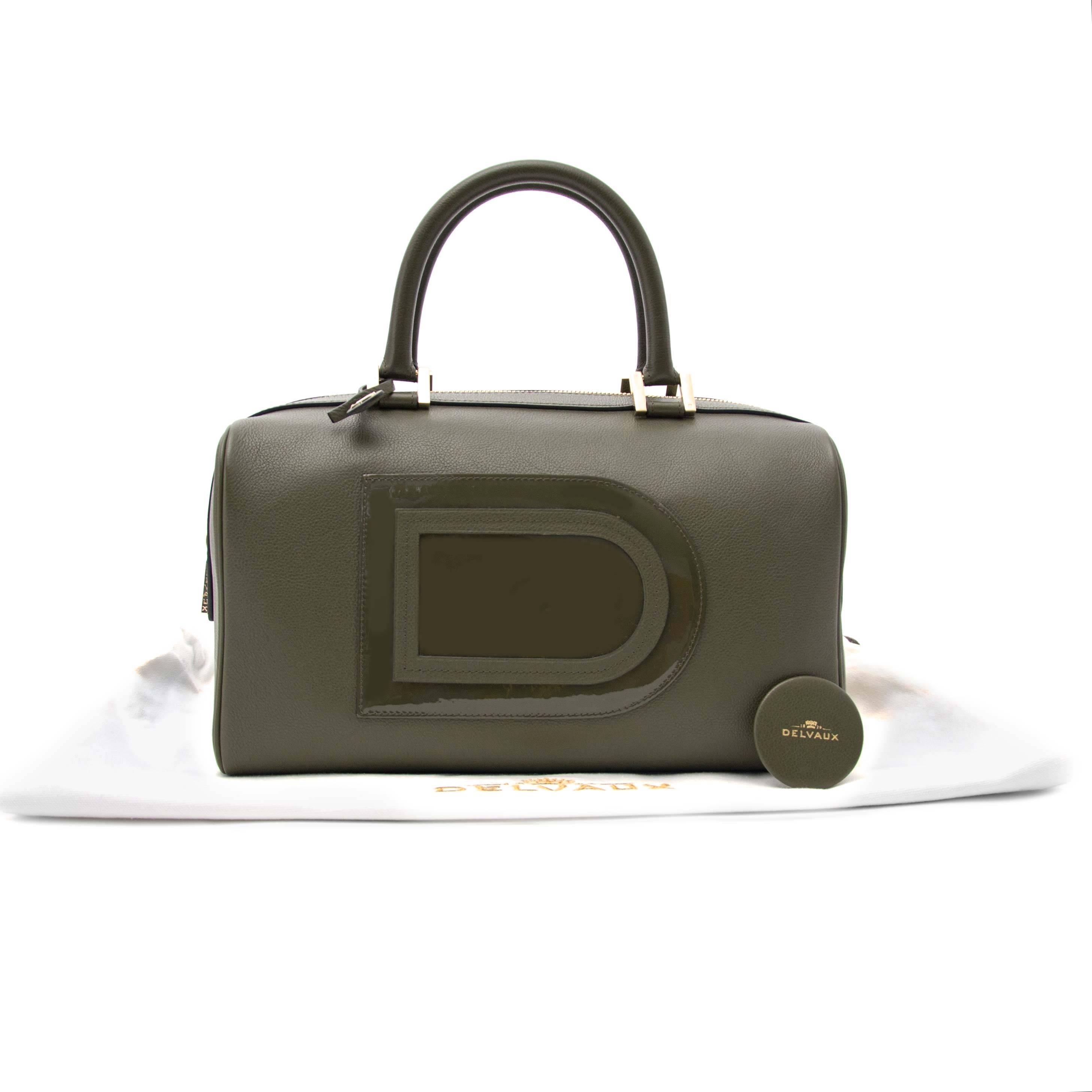 Delvaux Louise Boston Allure Olive Green handbag 2