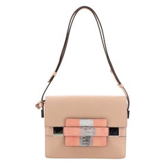 Delvaux Madame Shoulder Bag Leather with Ostrich Leg PM