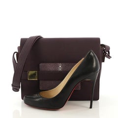 Delvaux Madame Shoulder Bag Leather with Stingray PM