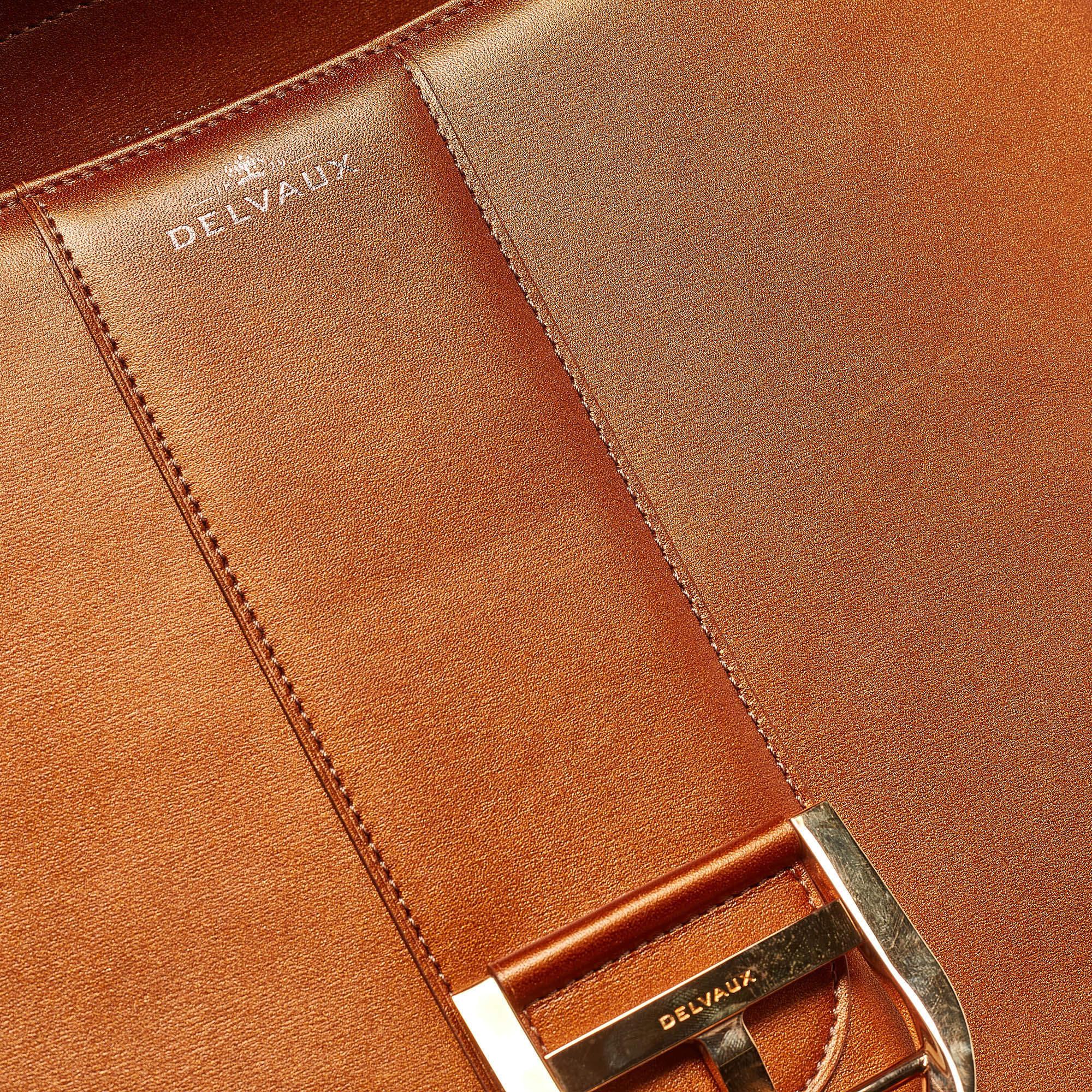  Delvaux - Sac à main en cuir Brillant Sellier GM - Bronze métallisé Pour femmes 