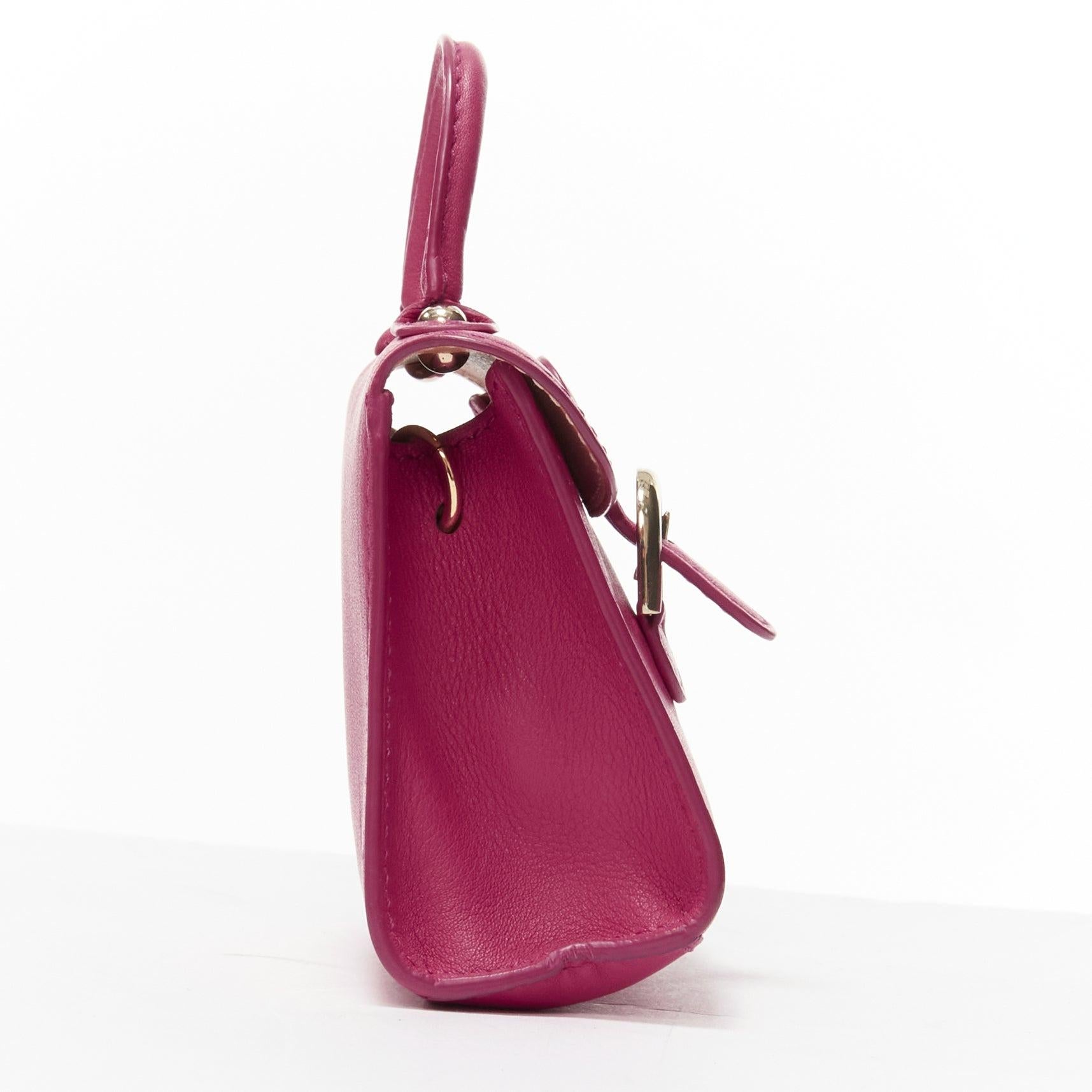 Women's DELVAUX Mini Brilliant rose indien pink calfskin micro bag charm