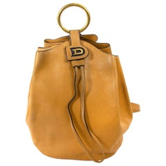 Delvaux Mustard Yellow Bucket Bag