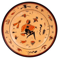 Vintage Delvaux Parisian French Egyptian Revival Porcelain Plate 19th Century