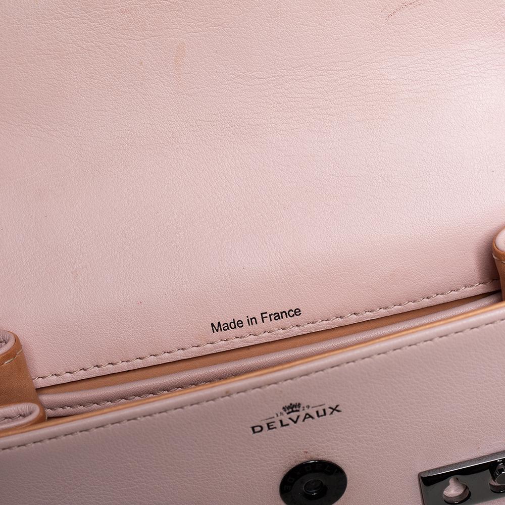 Delvaux Rosa Leder Mini Tempete Top Handle Tasche 7