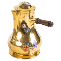 Chocolatero de porcelana Delvaux, siglo XIX, época de Napoleón III.