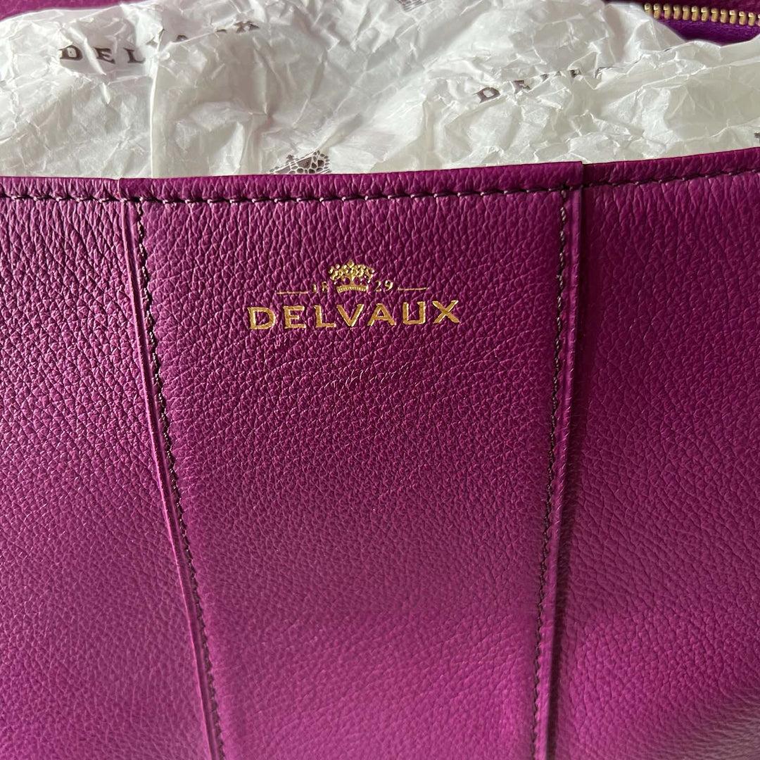 Delvaux Purple Brilliant East WestLeather Tote Bag For Sale 3