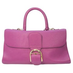 Delvaux Purple Brilliant East WestLeather Tote Bag