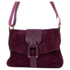 Delvaux Lila Nubuck Givry Umhängetasche