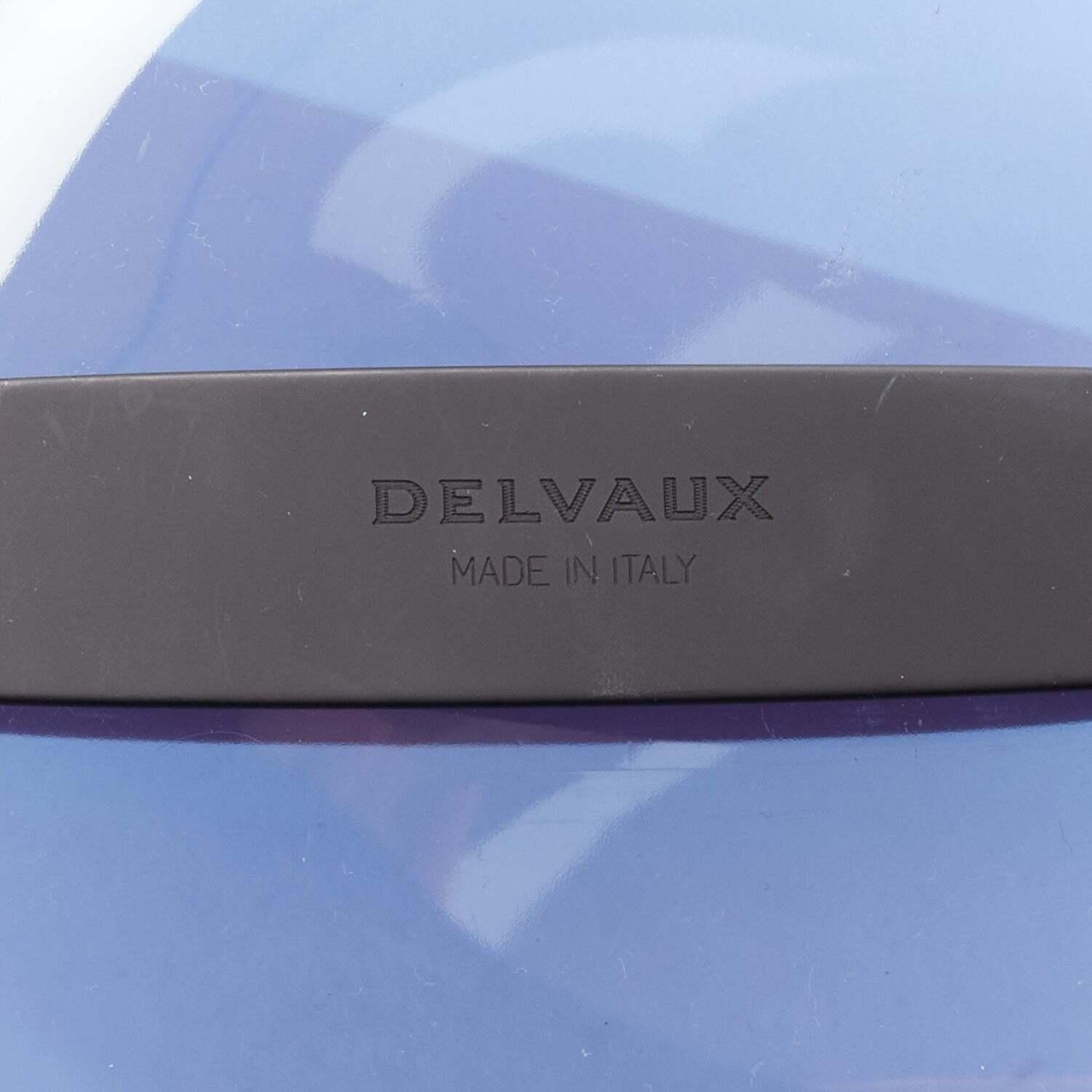 DELVAUX PVC Tempete Dark Night Bleu De Prusse navy Klappe Schulranzen Tasche im Angebot 5