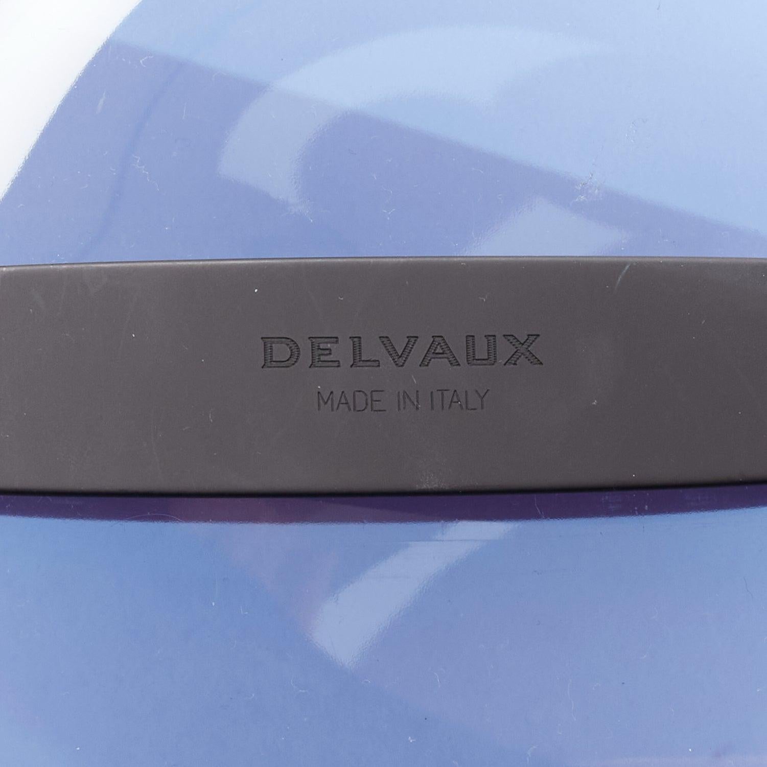 DELVAUX PVC Tempete Dark Night Bleu De Prusse navy flap satchel bag For Sale 5