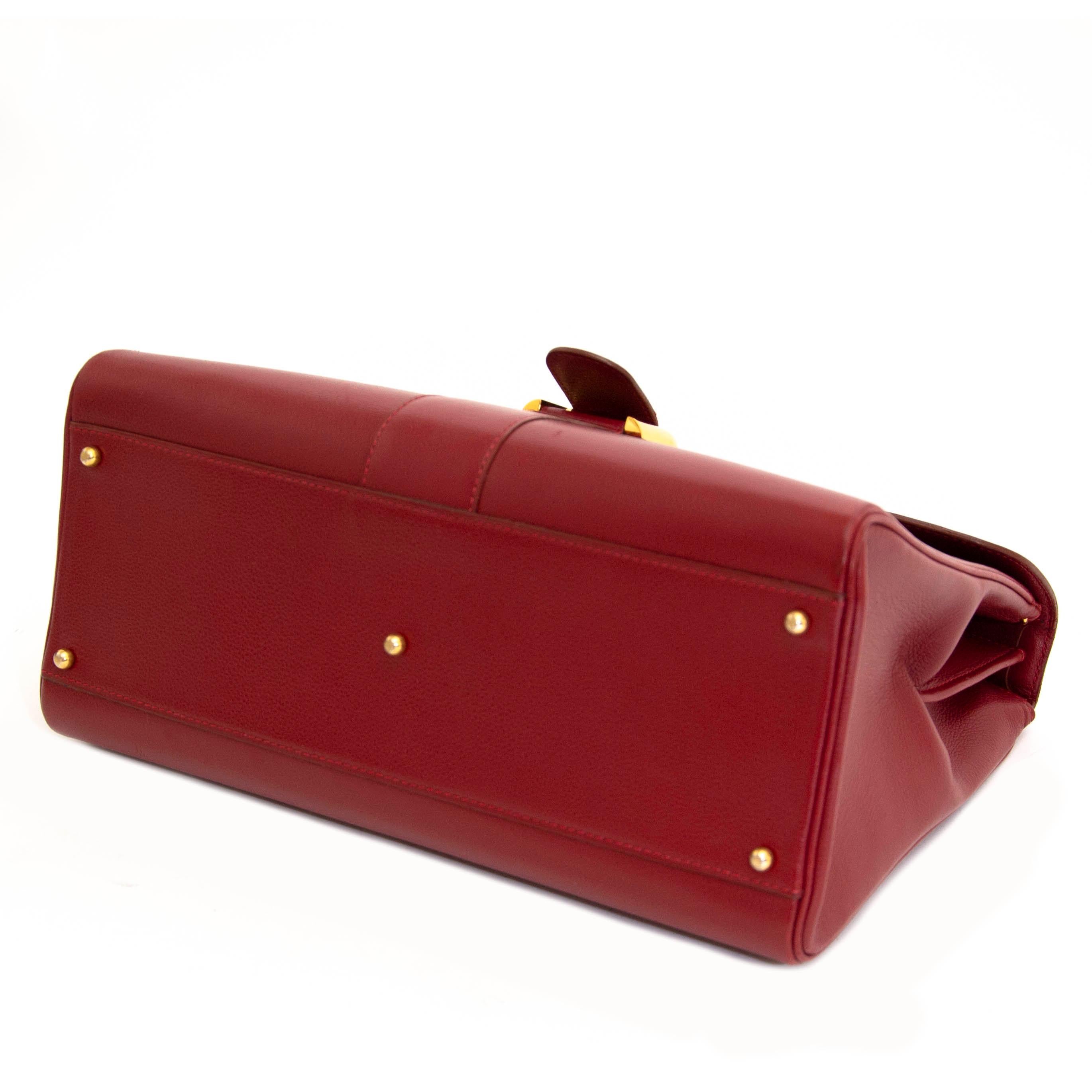 Delvaux Red Brillant GM  In Excellent Condition For Sale In Antwerp, BE