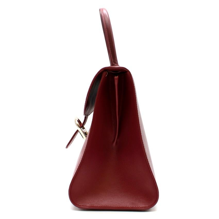  Delvaux Red Brilliant MM Top Handle Bag - Rare colour way In New Condition In London, GB