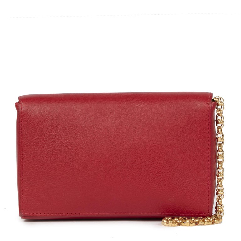 Delvaux Red Chain Evening Bag at 1stDibs | red evening bag, delvaux ...