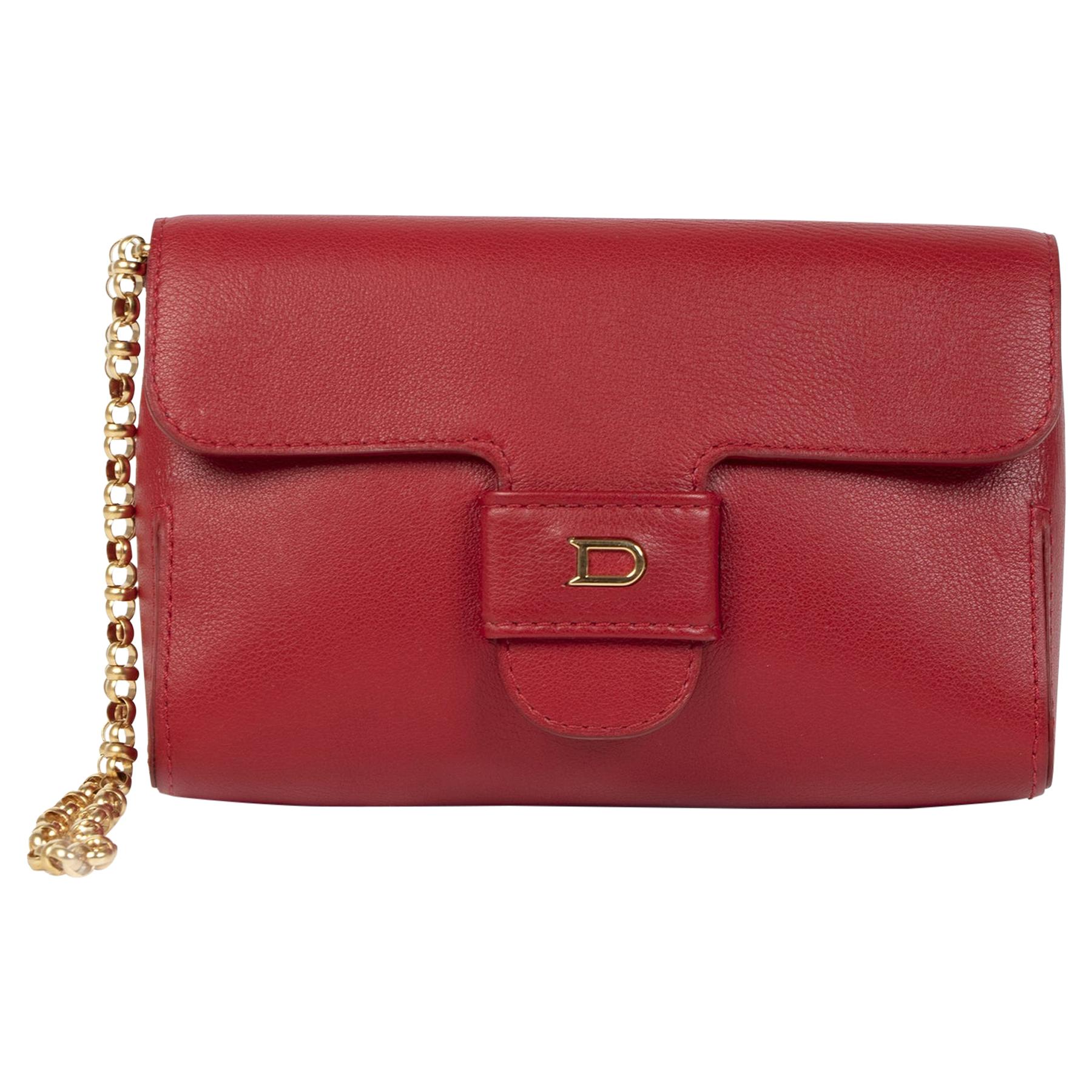 Delvaux Red Chain Evening Bag 
