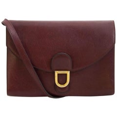 Delvaux Red Leather Clutch