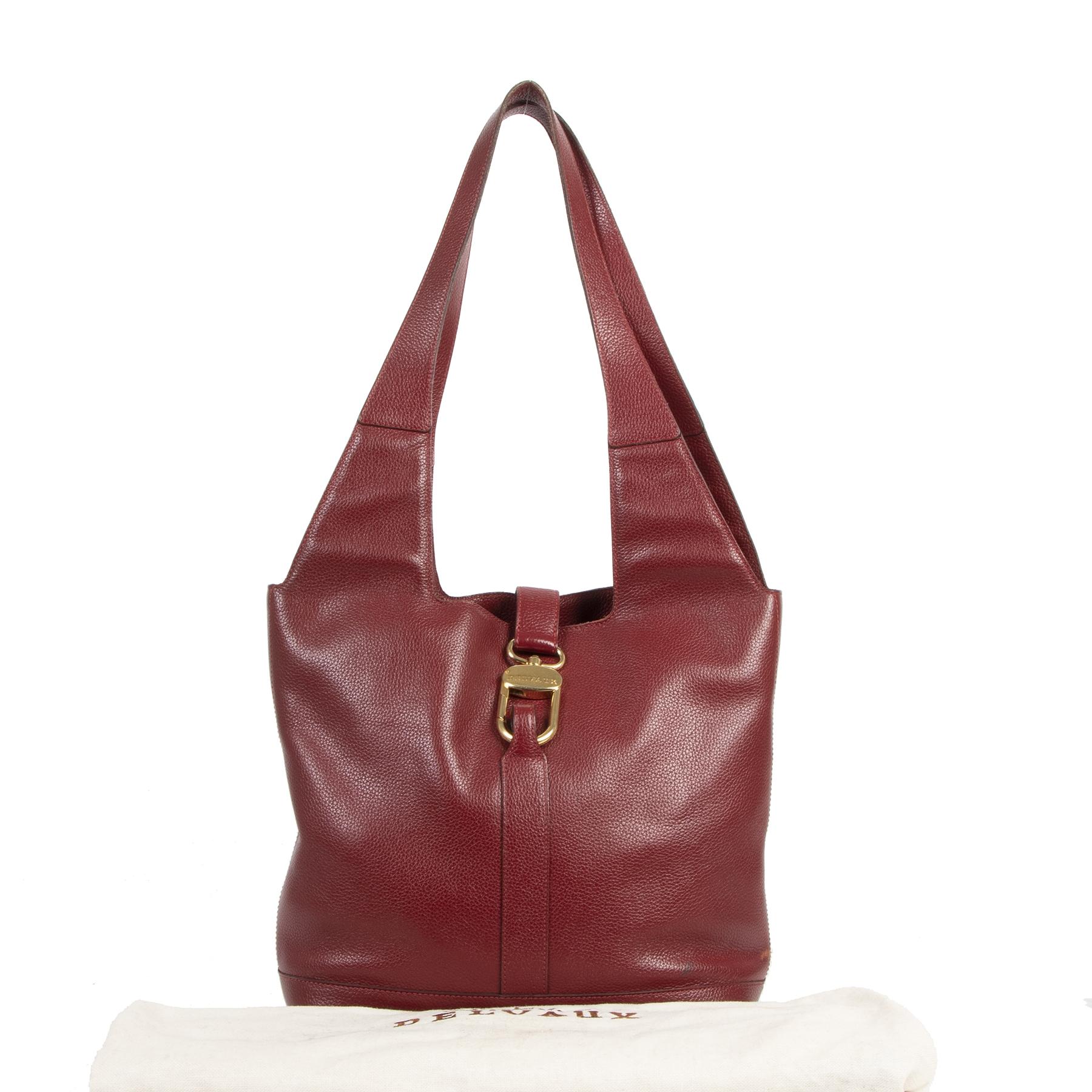 Brown Delvaux Red Tote Shoulder Bag 