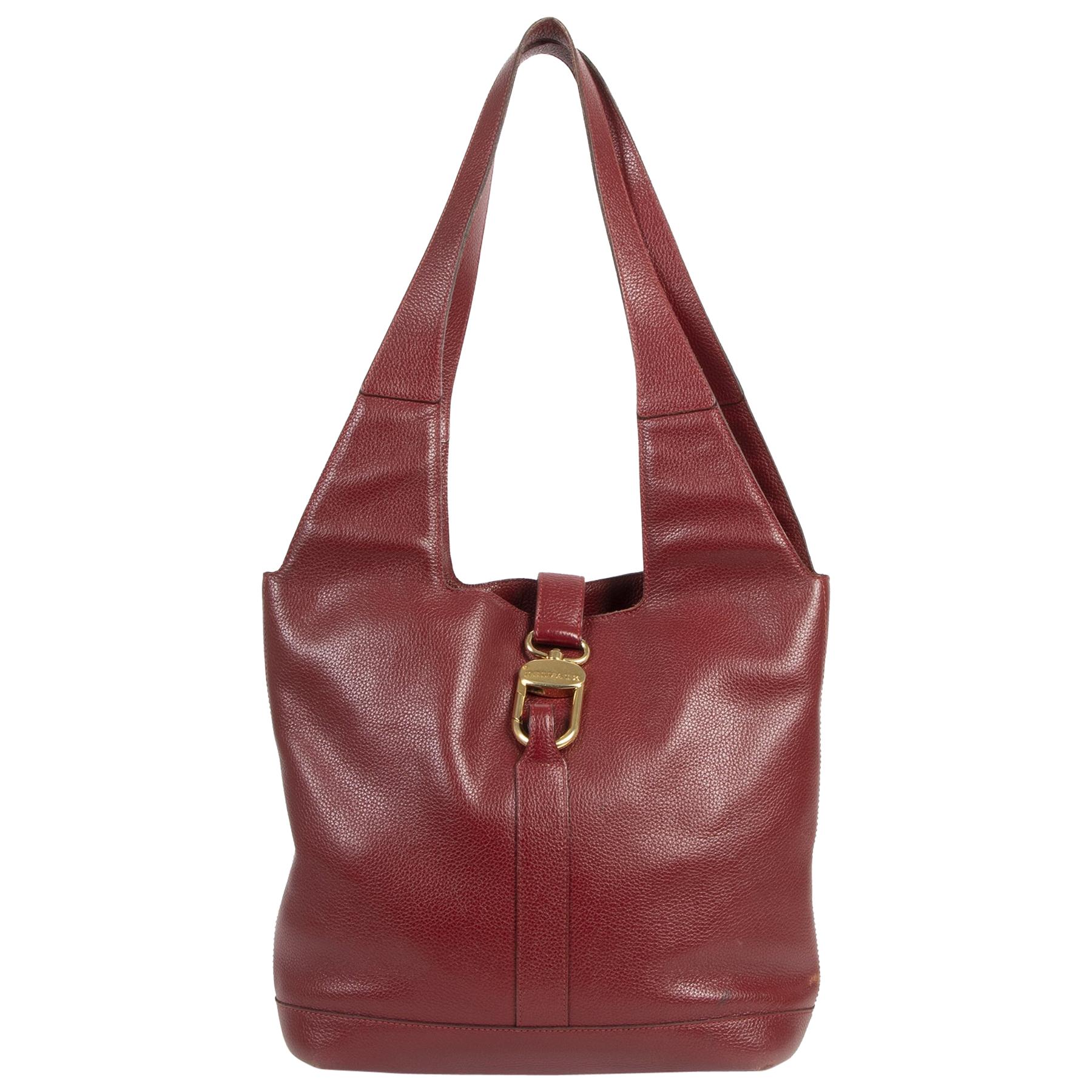 Delvaux Red Tote Shoulder Bag 