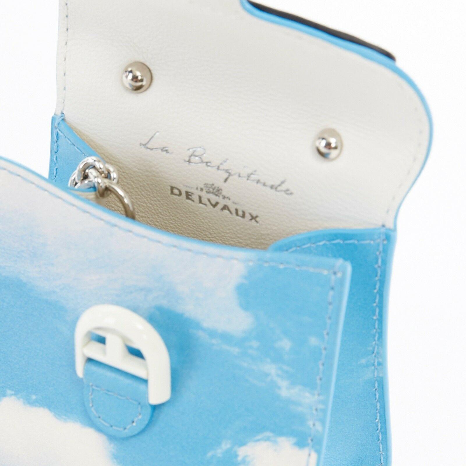 DELVAUX Rene Magritte Miniatures Belgitude bowler hat cloud print mini bag charm 1