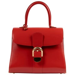 Delvaux Scharlachrot Brillant Diva + 2 Riemen