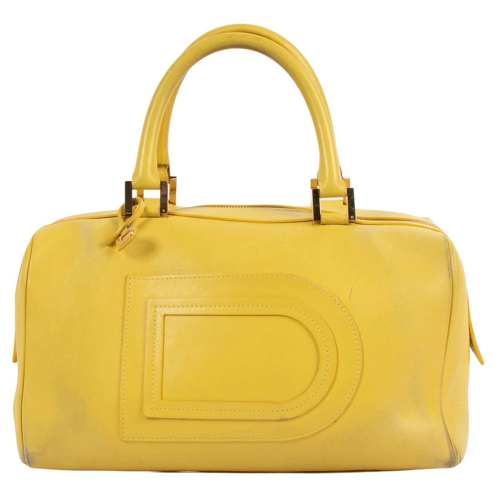 Delvaux Spring/Summer 2015 Mimosa Yellow Louise Boston Handbag at 1stDibs