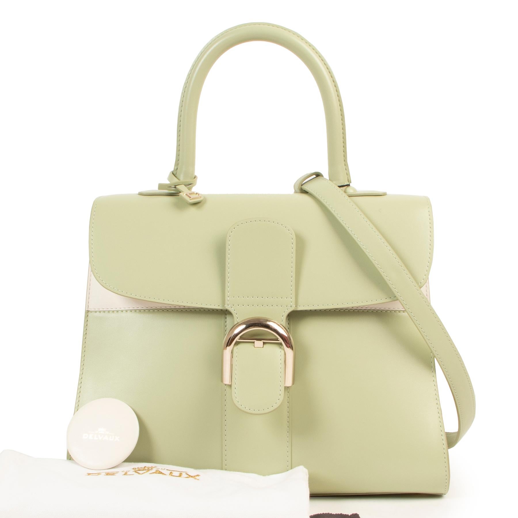 Delvaux Spring/Summer 2016 Brillant MM Mirage Amande/Ivory Limited Edition

Who doesn't want a bite of this Delvaux Brillant MM? The refreshing pisctachio green is absolutely delicious. Impeccably handmade from Box calfskin, the bag features a white