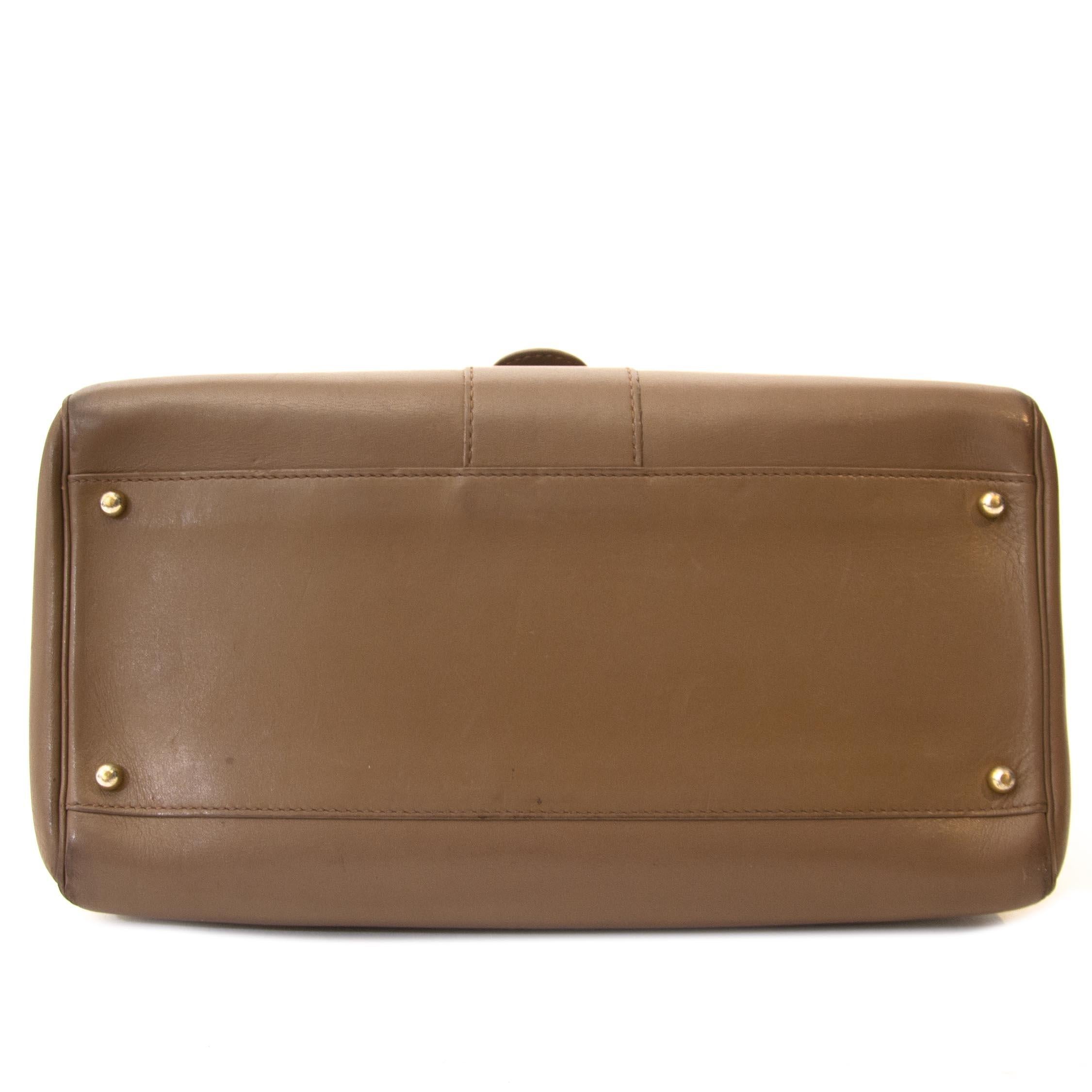 Brown Delvaux Taupe Brillant MM
