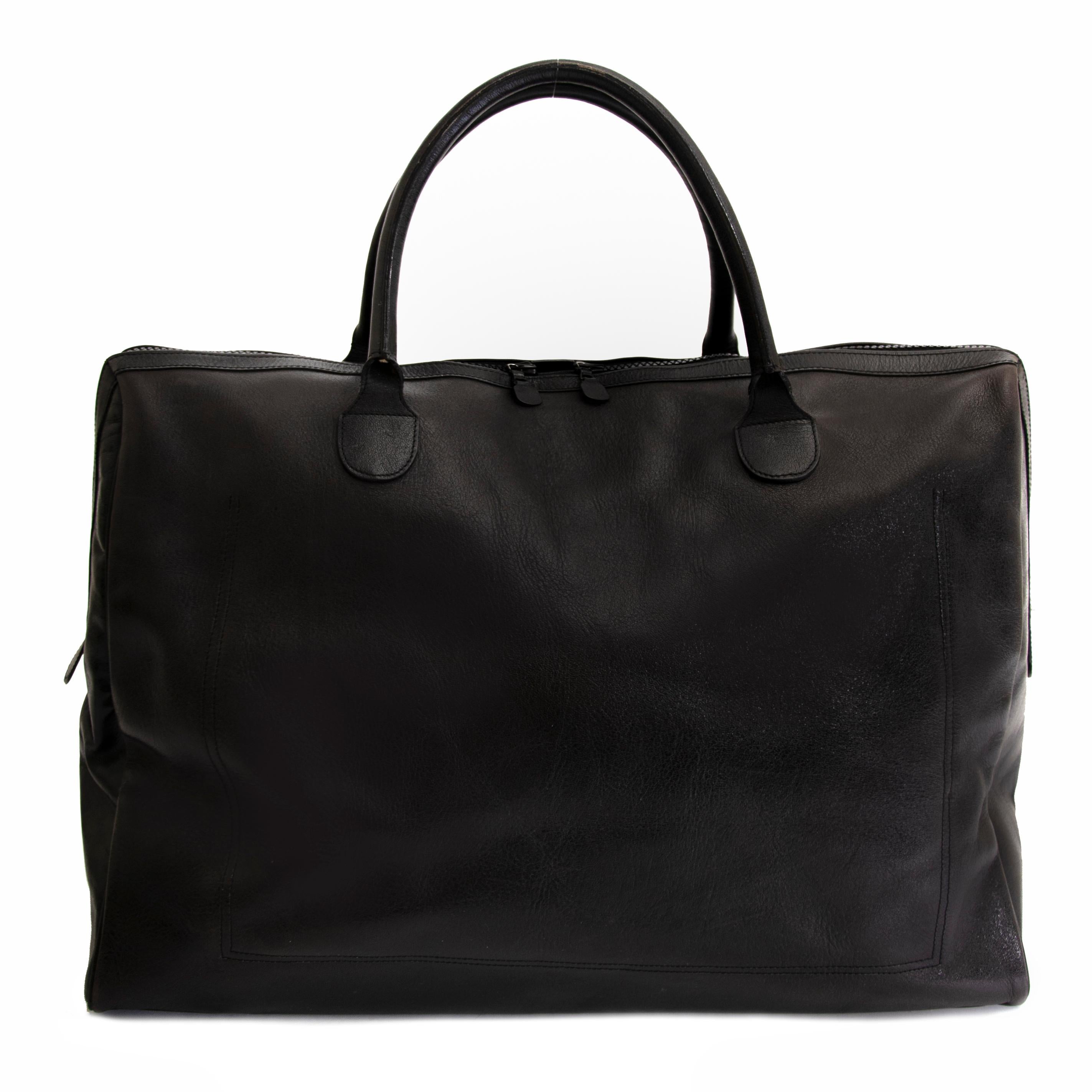 Delvaux Taxi Black Leather Large Travel Bag For Sale at 1stDibs ...