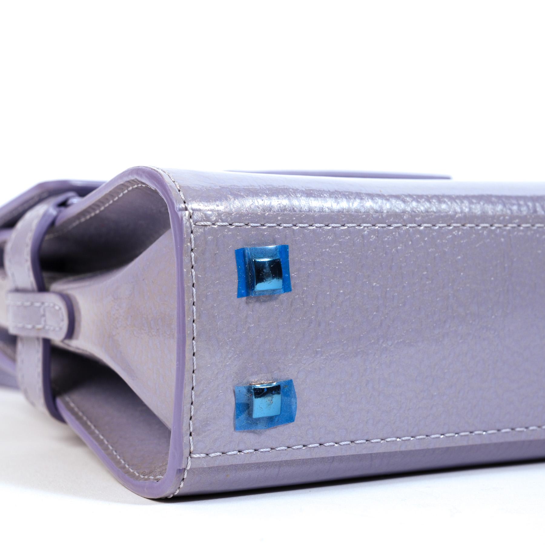 Women's or Men's Delvaux Tempête Micro Lilac Vernis Gel