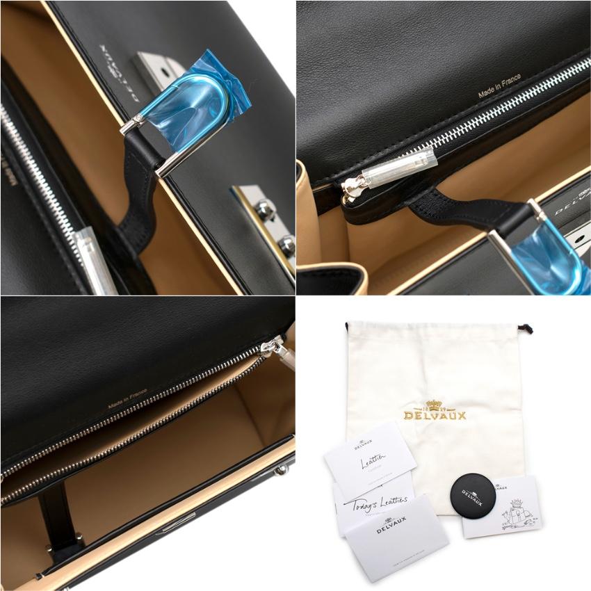 Delvaux Tempete MM Bag in Black Souple Box Calf Leather 1